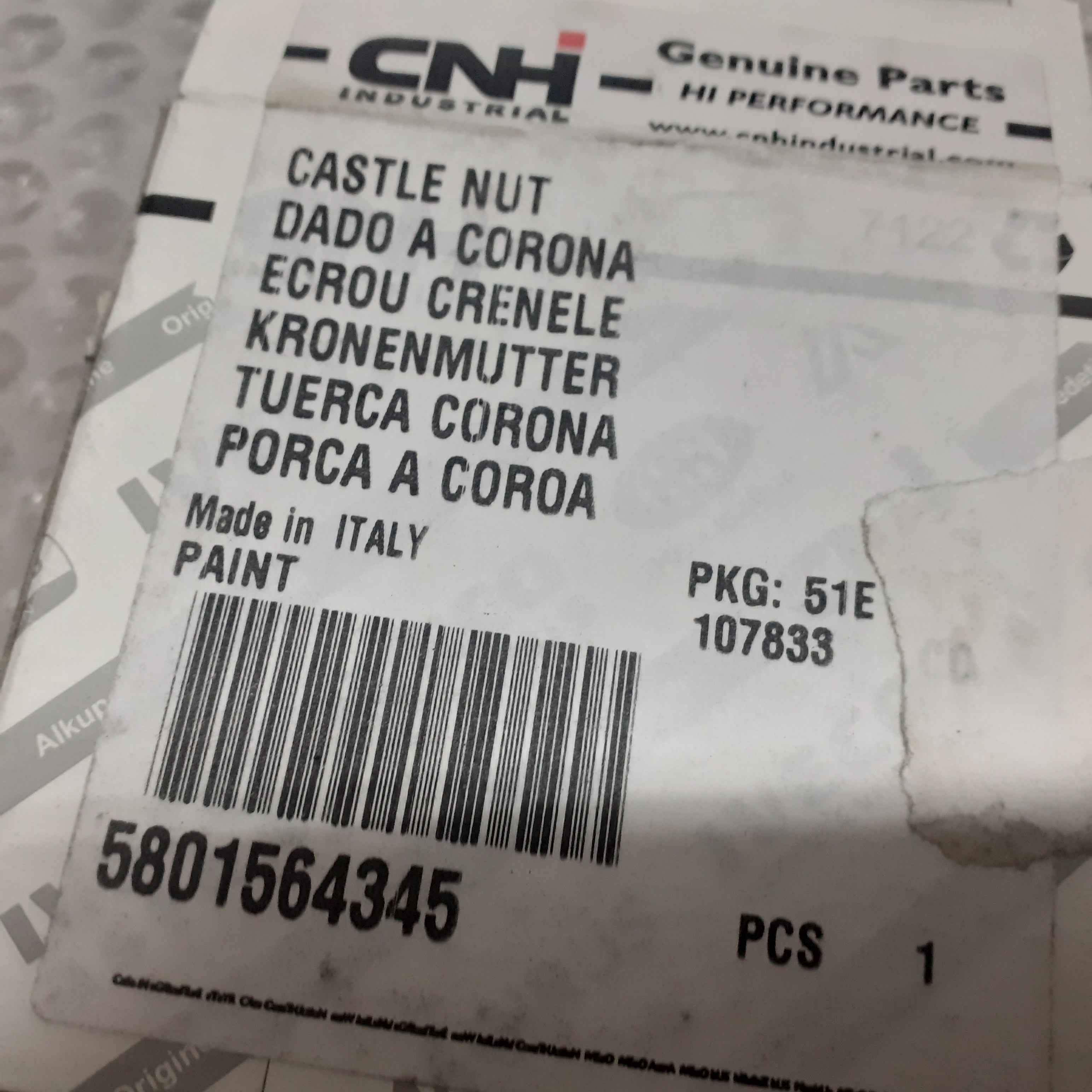 Front Axle Hub Nut fits Iveco Daily 5801564345 Genuine