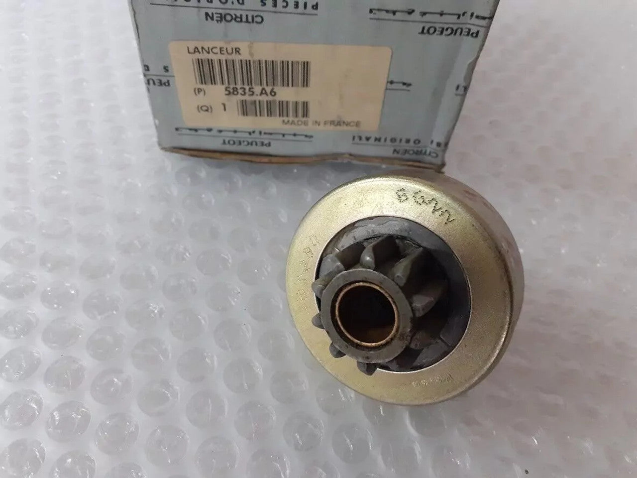 Starter Motor Drive Pinion fits Peugeot 106 205 307 309 405 406 Citroen AX BX C5 5835A6 View Rear