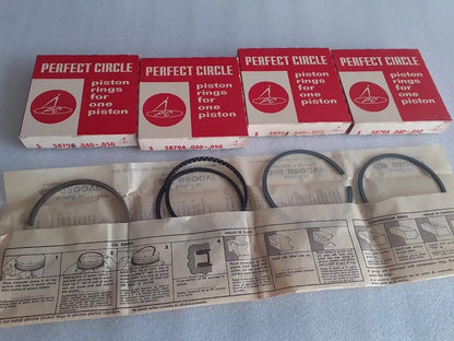 Piston Rings Set fits Bedford CA Envoy Canada Ford Consul Vauxhall Victor Wyvern 5879.04 View Front