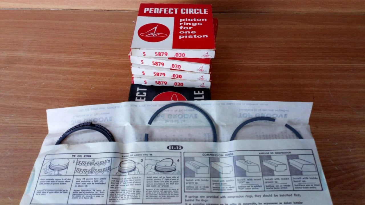 Piston Rings Set fits Bedford CA Envoy Canada Ford Consul Vauxhall Victor Wyvern 5879.03 View Front
