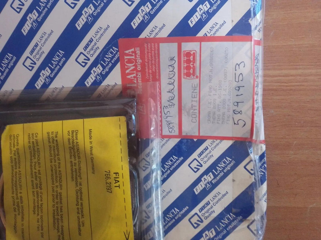 Head Set Gaskets Kit fits Fiat Croma Lancia Thema 2.0 IE 5882328 Genuine 5891953 View Lower
