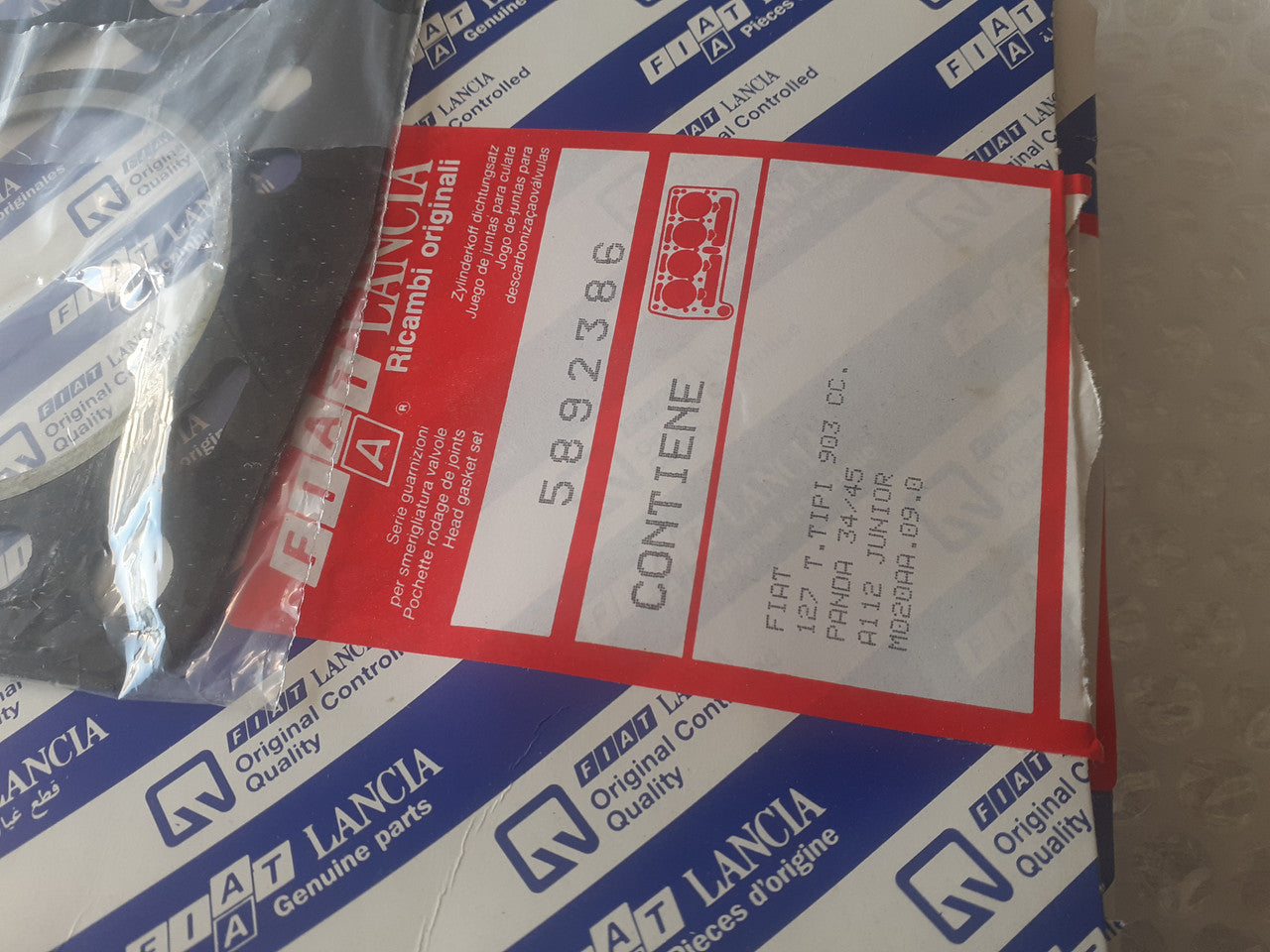 Head Gasket Kit Set fits Fiat 127 Panda A112 M020AA090 Genuine View Rear