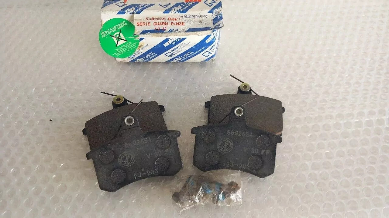 Brake Pads Set Rear fits Fiat Croma Lancia Thema 5892650 Genuine View Front
