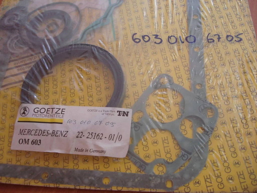 Crankcase Gaskets Set fits Mercedes Benz OM603 engine Diesel 6030106705 View Rear