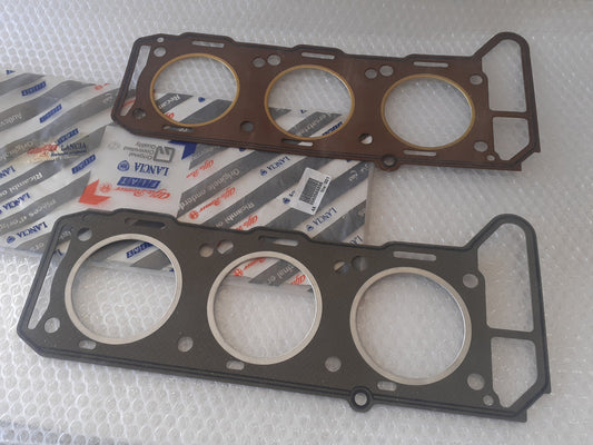 2x Cylinder Head Gasket fits Lancia Thema Alfa Romeo 75 164 RZ SZ V6 60569896 Genuine View Front