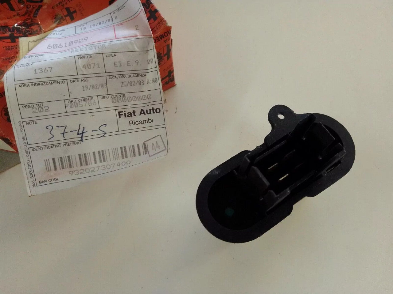 HVAC Resistor fits Alfa Romeo 33 60610929 Genuine View Rear