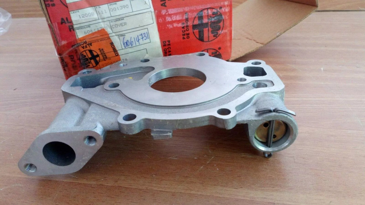Oil Pump Cover fits Alfa Romeo 155 164 60614731 Genuine View Rear
