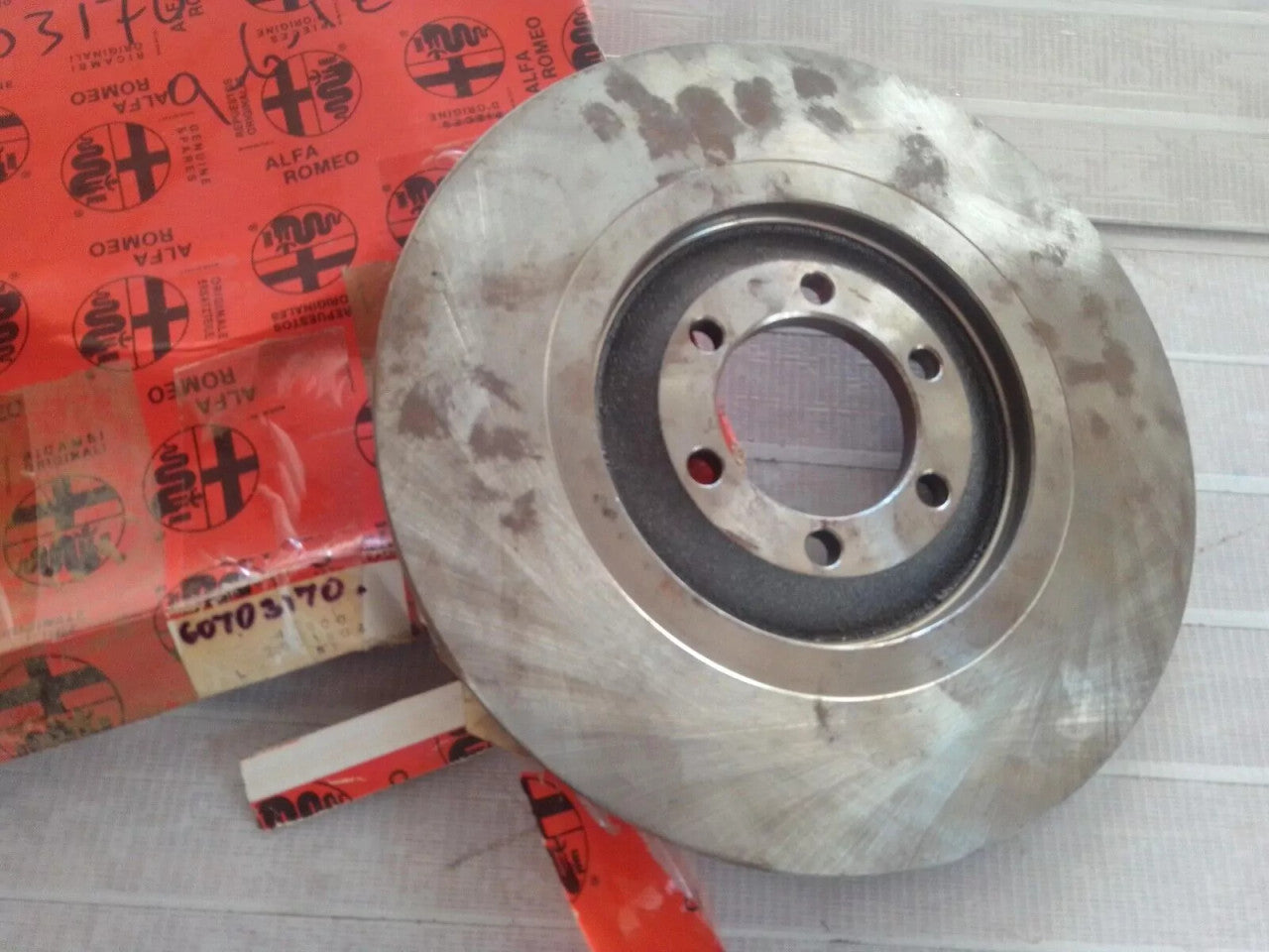 Brake Disc Rotor Rear fits Alfa Romeo Alfetta 60703170 116002621504 Genuine View Rear
