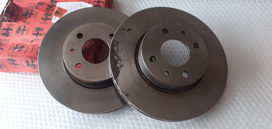 2x Brake Discs Front fits Alfa Romeo 164 60810227 Genuine View Front