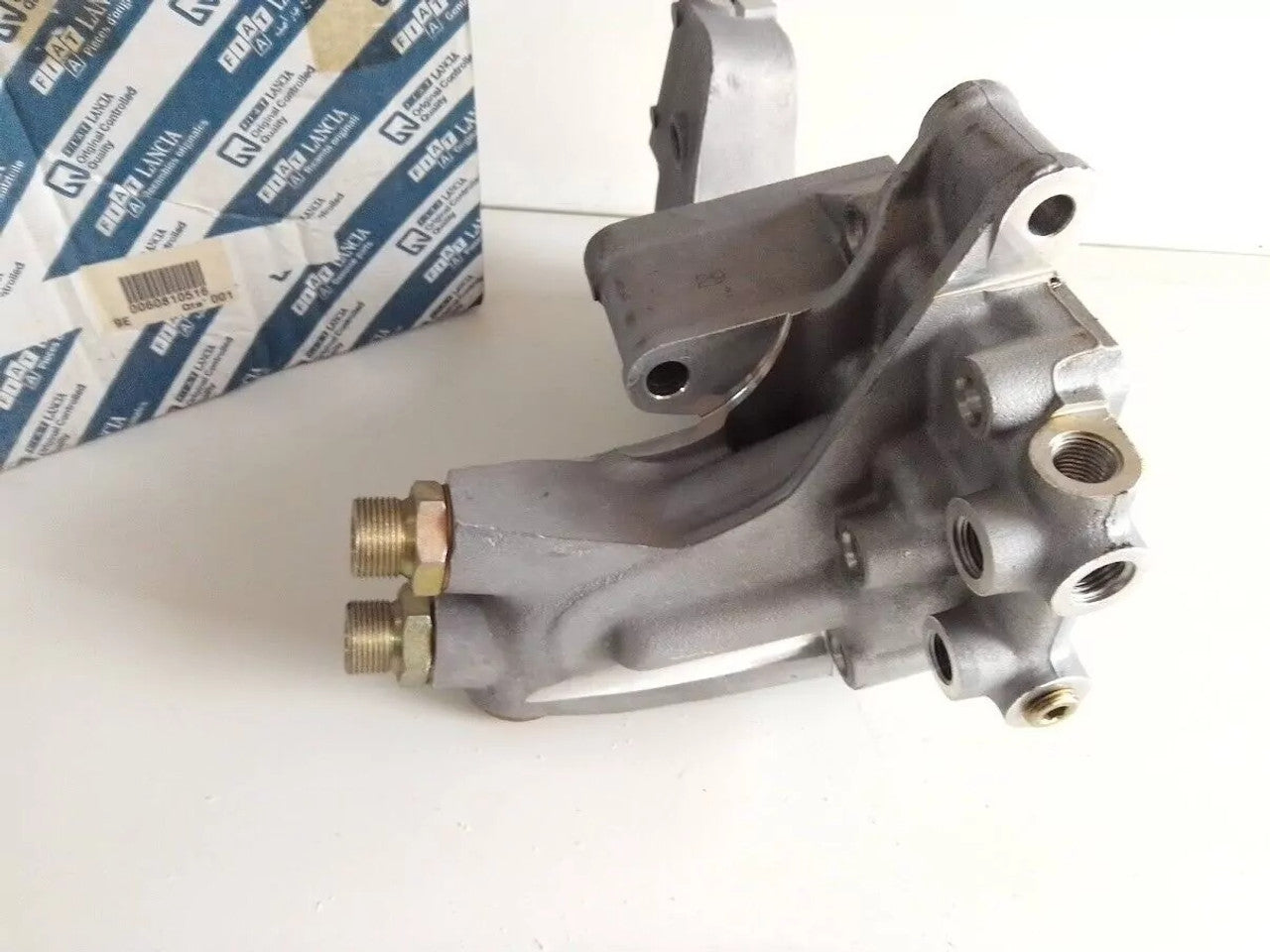 Oil Filter Base fits Alfa Romeo 155 Turbo 60810516 Genuine View Left