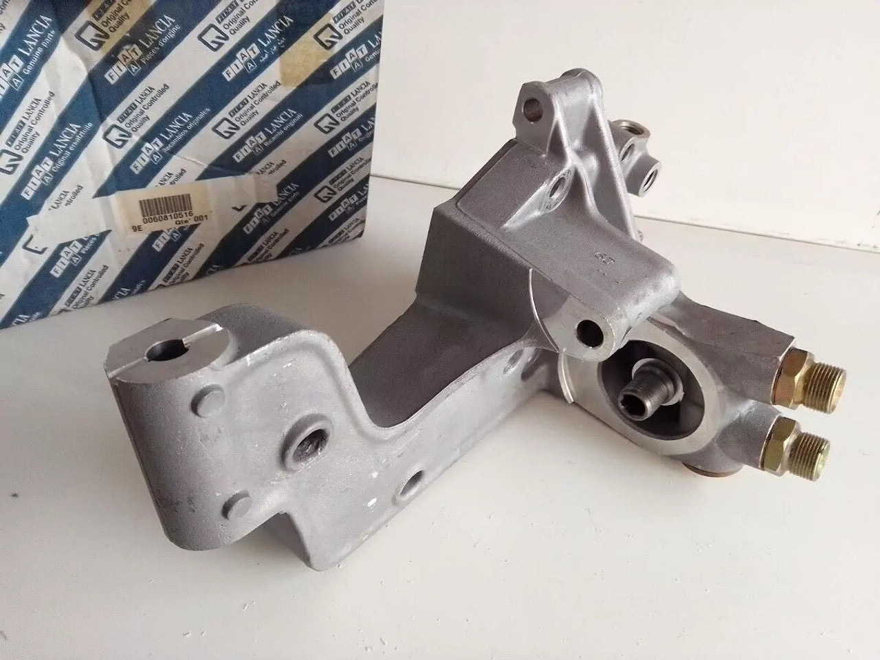 Oil Filter Base fits Alfa Romeo 155 Turbo 60810516 Genuine View Upper