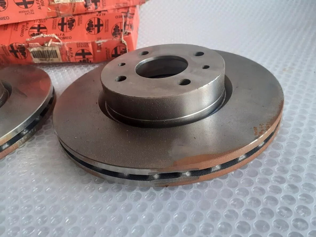 Brake Disc Rotors Set fits Fiat Croma Lancia Thema Alfa Romeo 164 Genuine 60812685 View Rear