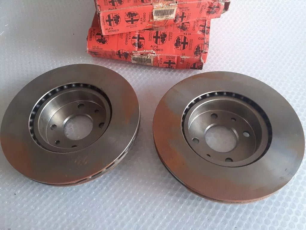 Brake Disc Rotors Set fits Fiat Croma Lancia Thema Alfa Romeo 164 Genuine 60812685 View Left