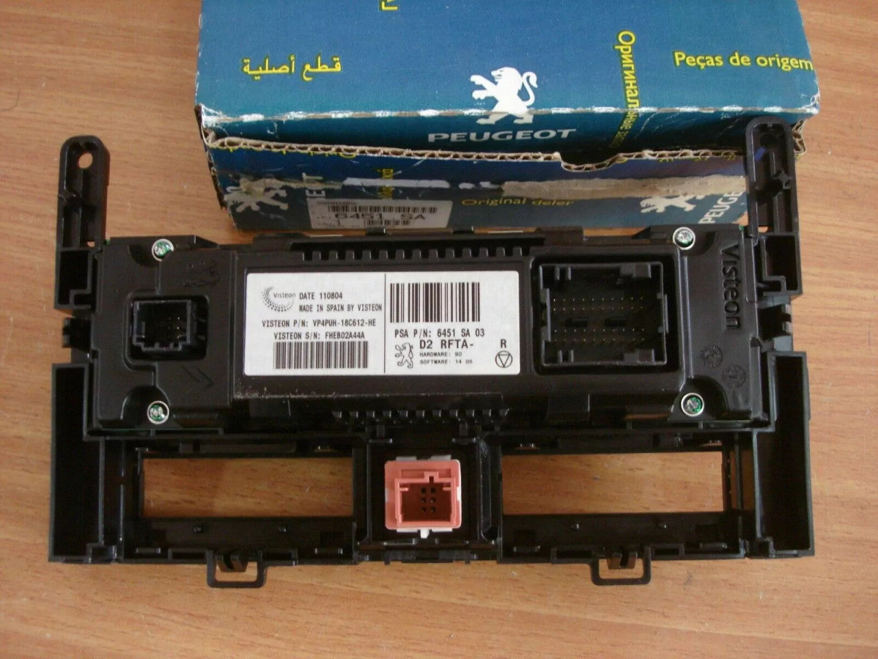 A/C & Heater Control fits Peugeot 407 6451SA Genuine View Rear