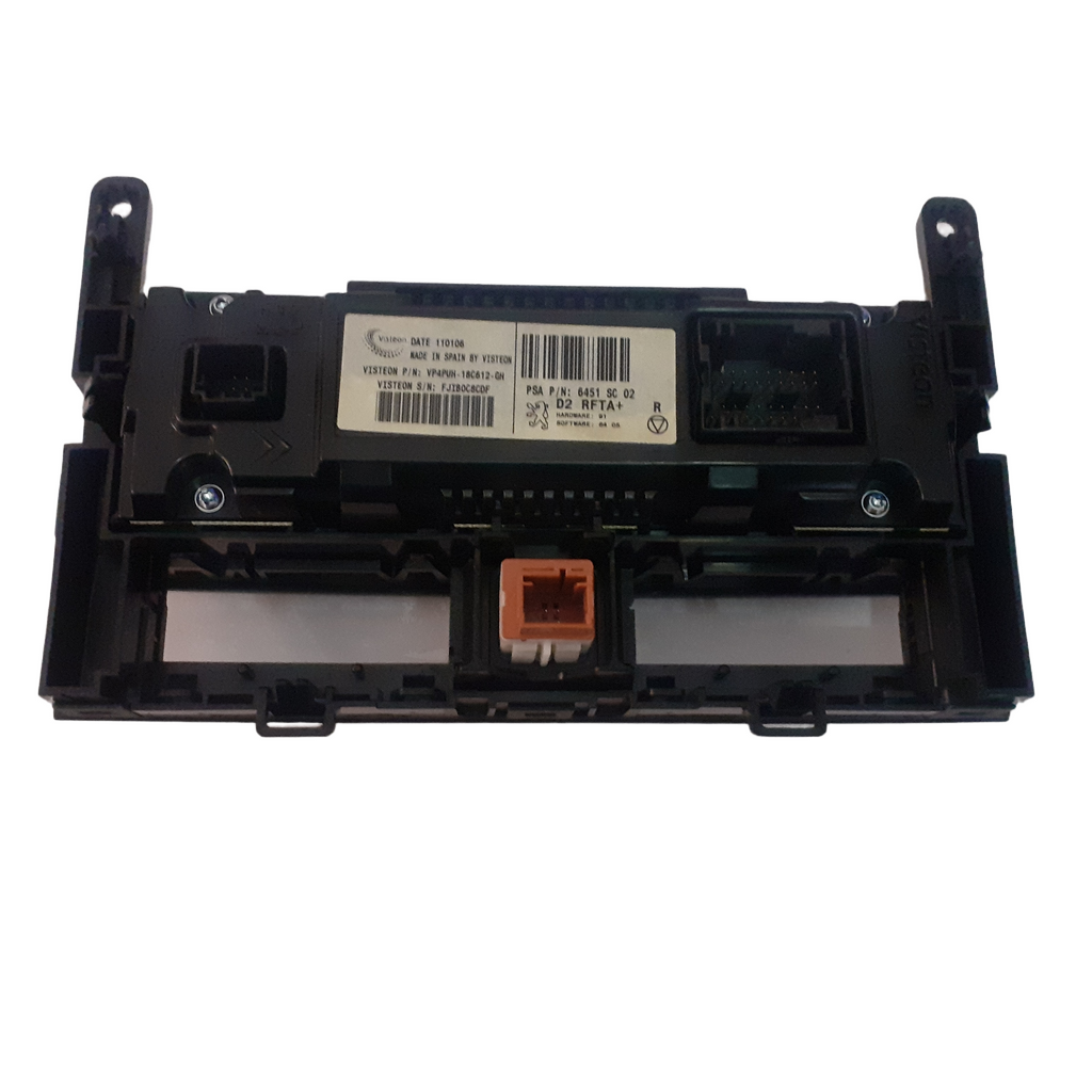 Center Console Climate Control Panel Switch Fan Hazzards fits Peugeot 407 6451SC Genuine View Rear