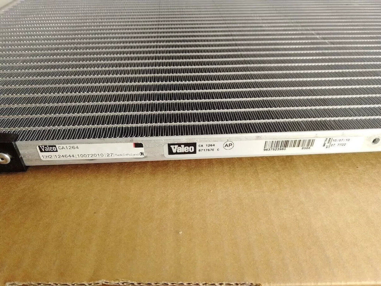 Air Condition Condenser fits Peugeot 206 6455X9 6455Y0 9637523980 Genuine View Rear