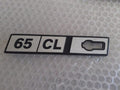 Emblem 65 CL Left Metal fits Fiat Ritmo Genuine 65CL-Metal View Front