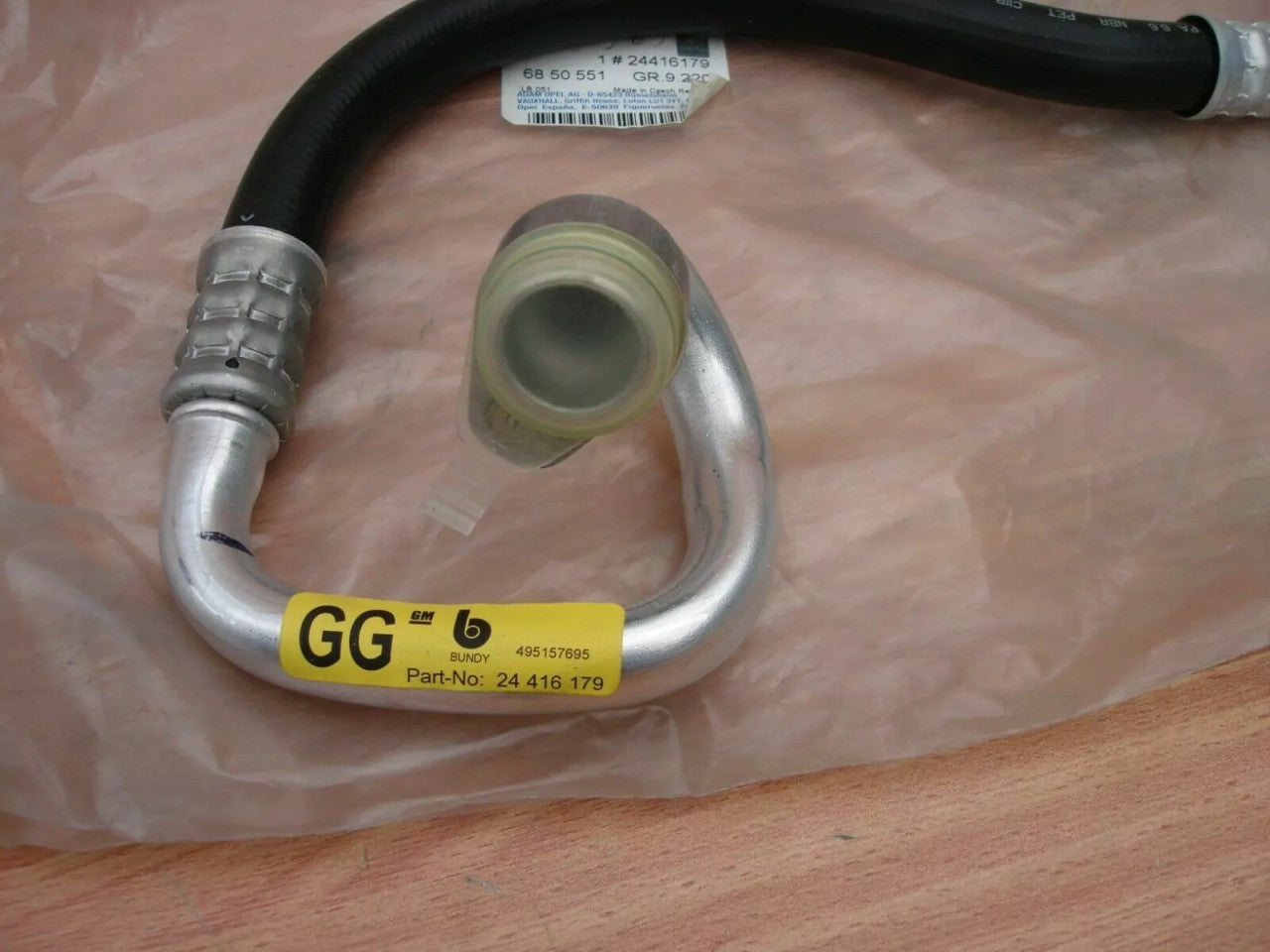 Air Condition Hose fits Opel Vauxhall Astra G Zafira A 24416179 Genuine 6850551 View Rear