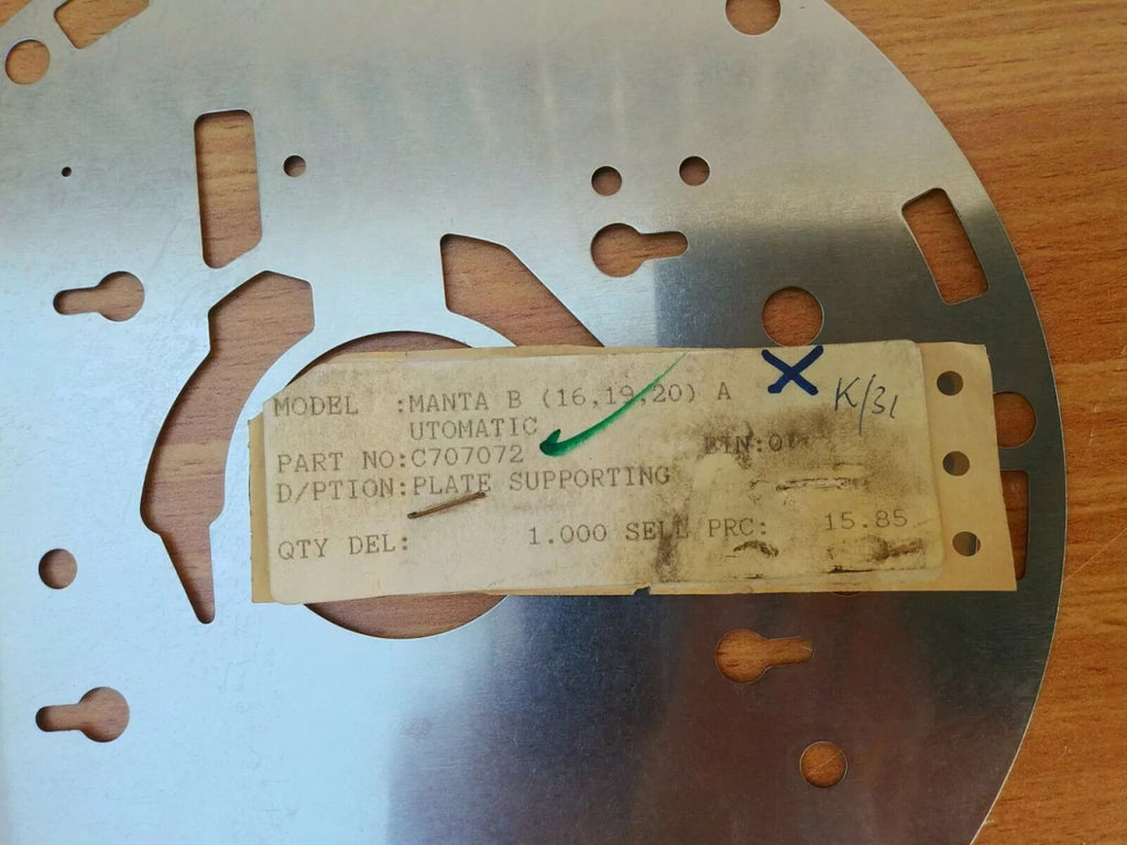 Plate Supporting fits Opel Manta B Automatic 707072 Genuine View Rear