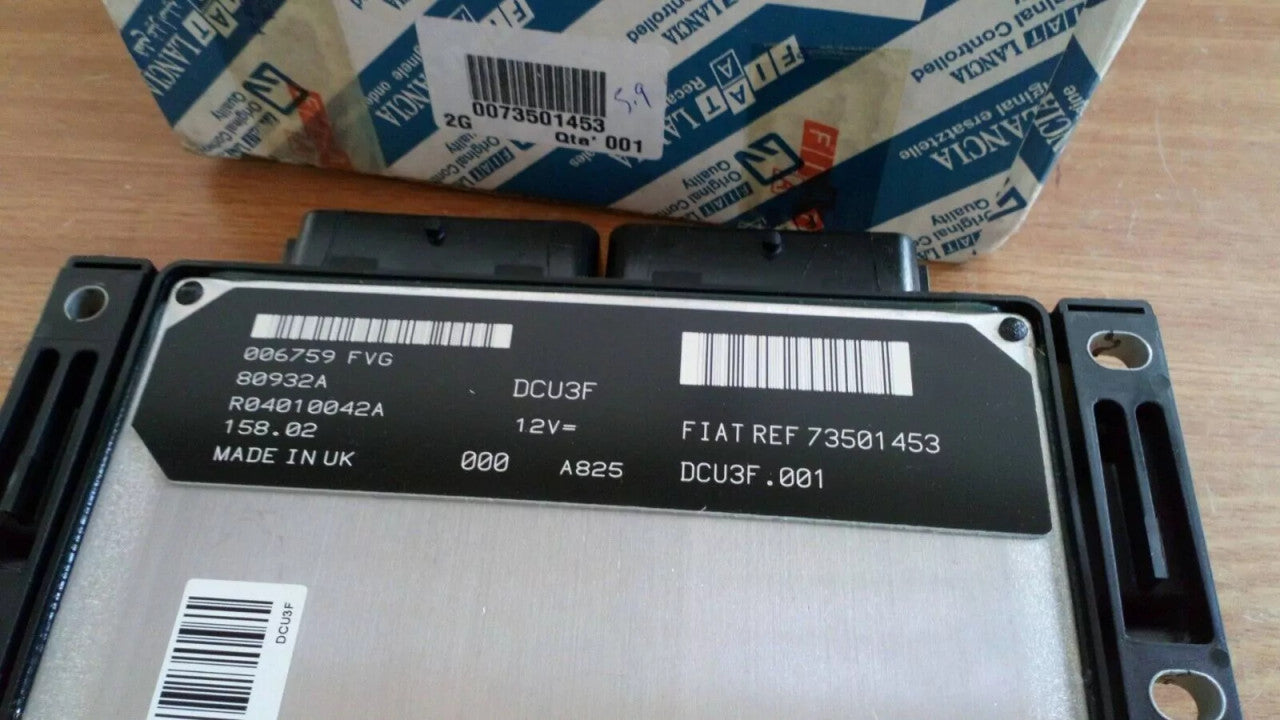 Electronic Injection Control Unit ECU fits Fiat Punto 73501453 Genuine View Rear