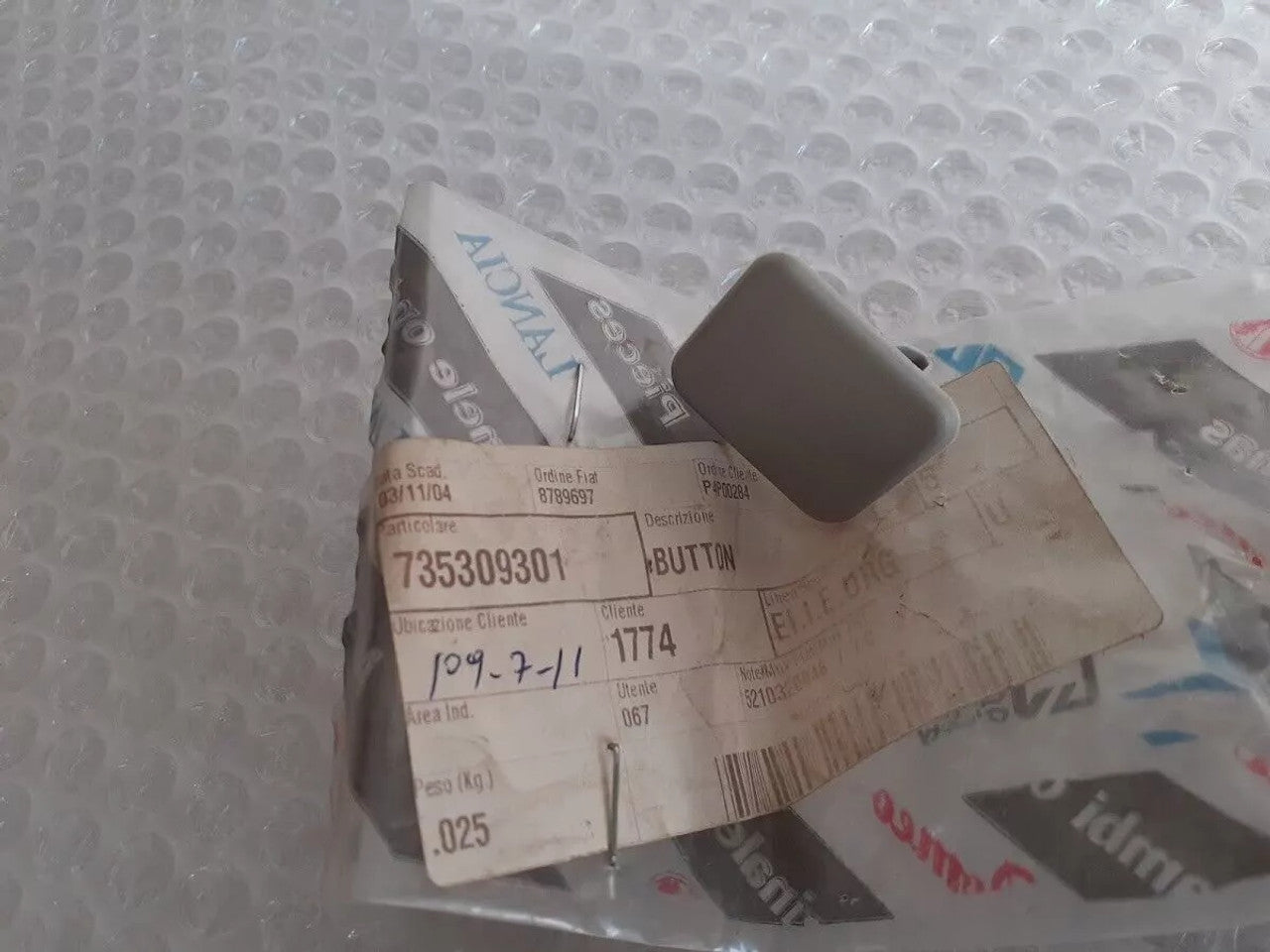 Headliner Clip fits Fiat Punto 735309301 Genuine View Front