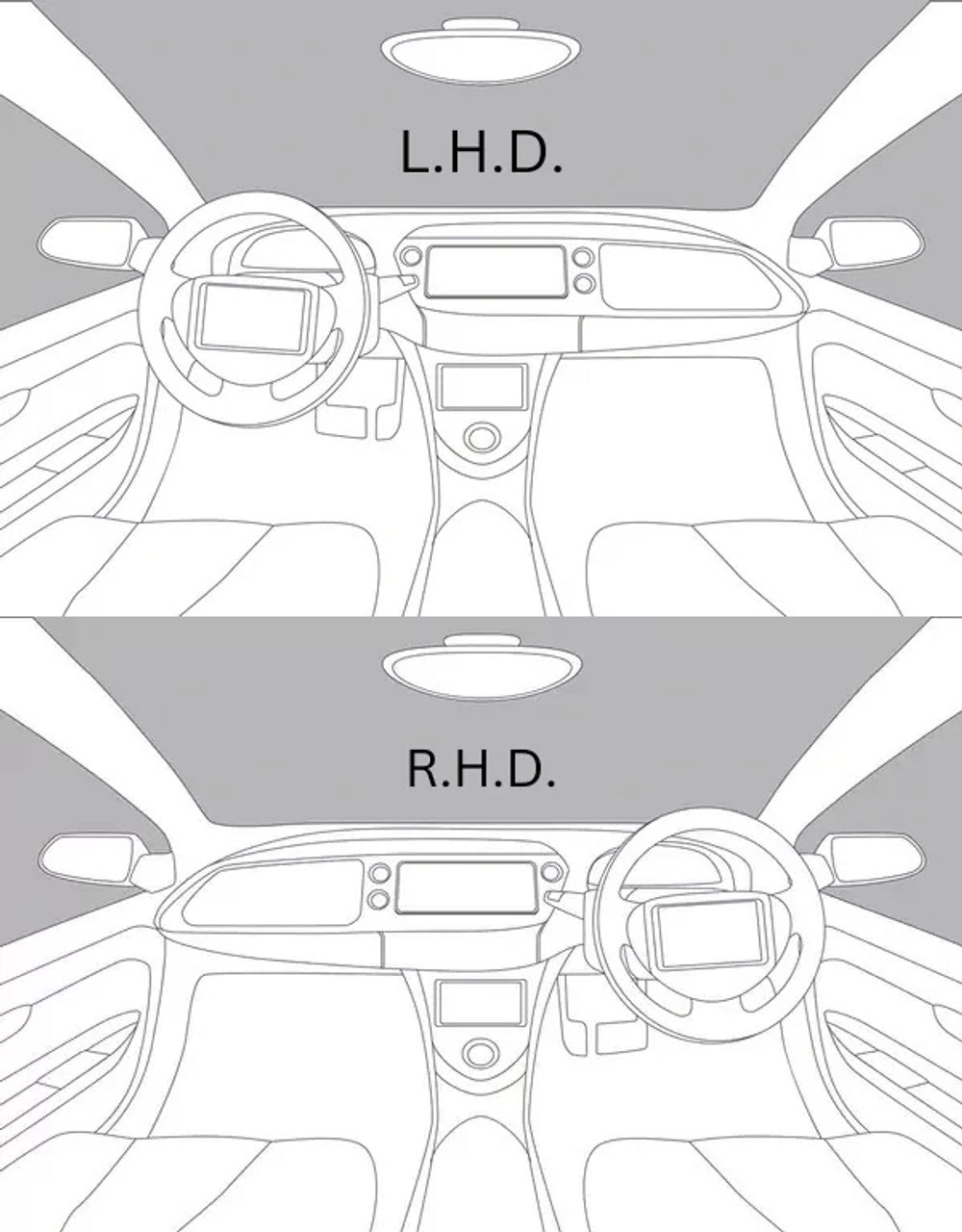 Wing Mirror Interior Trim Cover RHD fits Fiat Panda 7569473 Genuine View Right