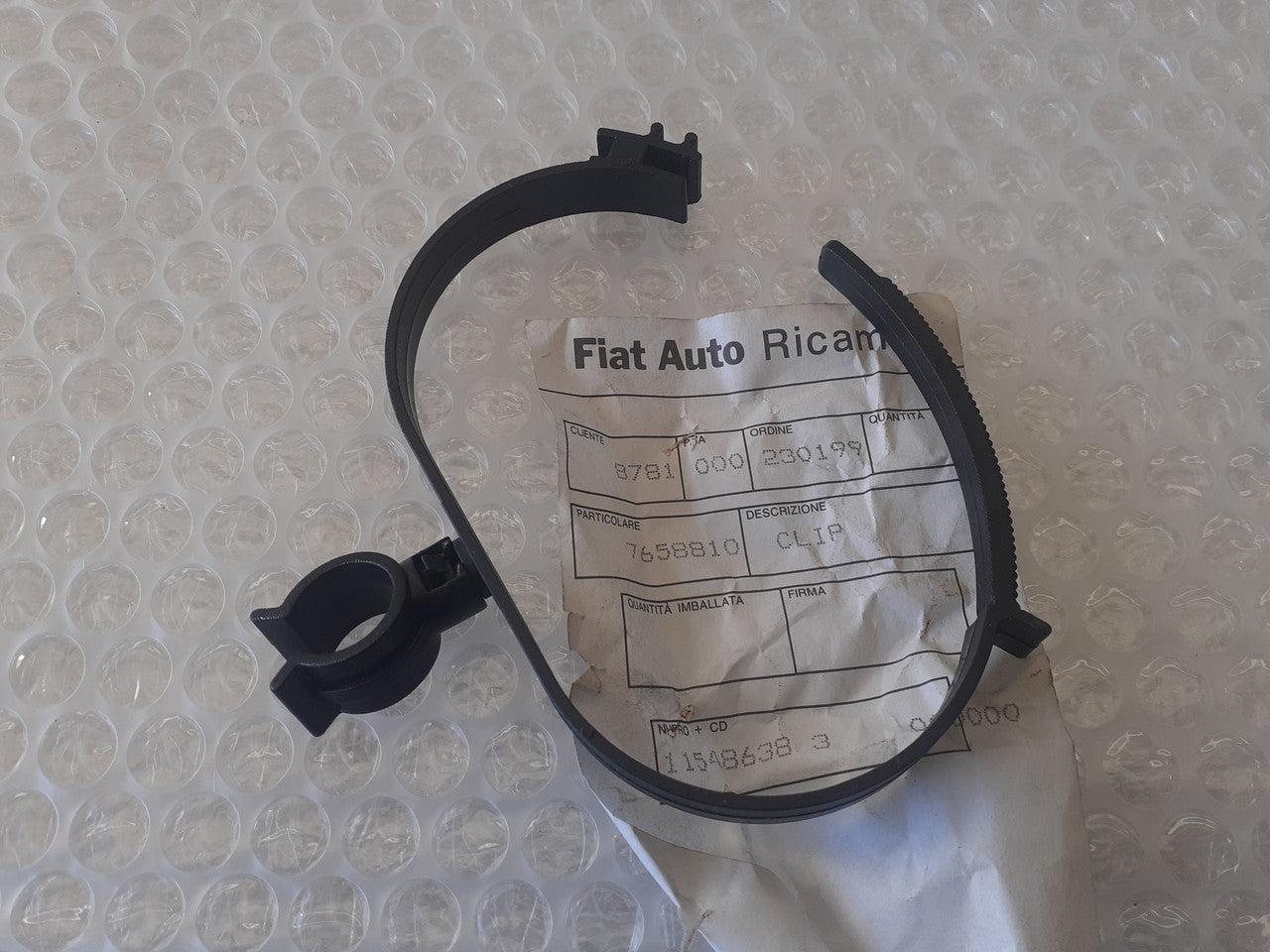 Fuel Tank Pipe Clip fits Fiat Ducato 7658810 Genuine View Front
