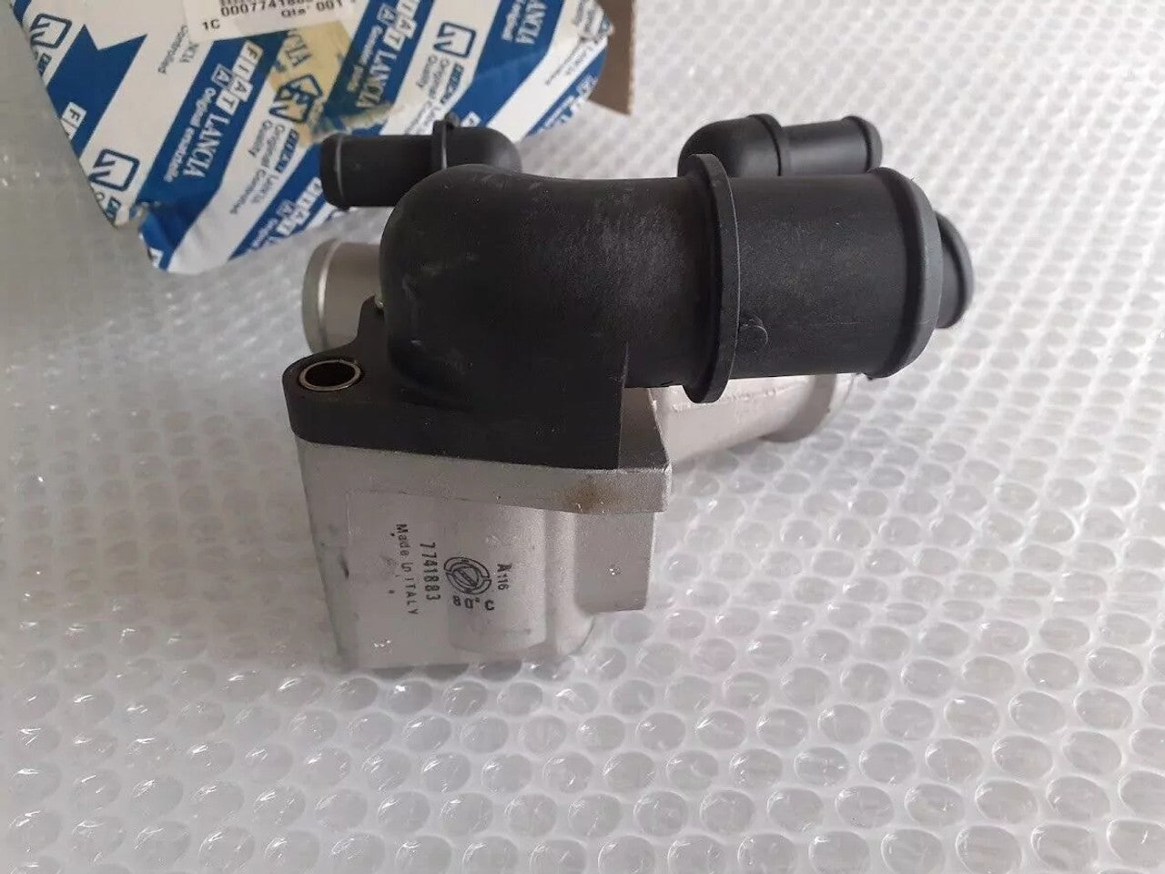 Thermostat fits Fiat Punto D TD Diesel 7741883 Genuine View Left