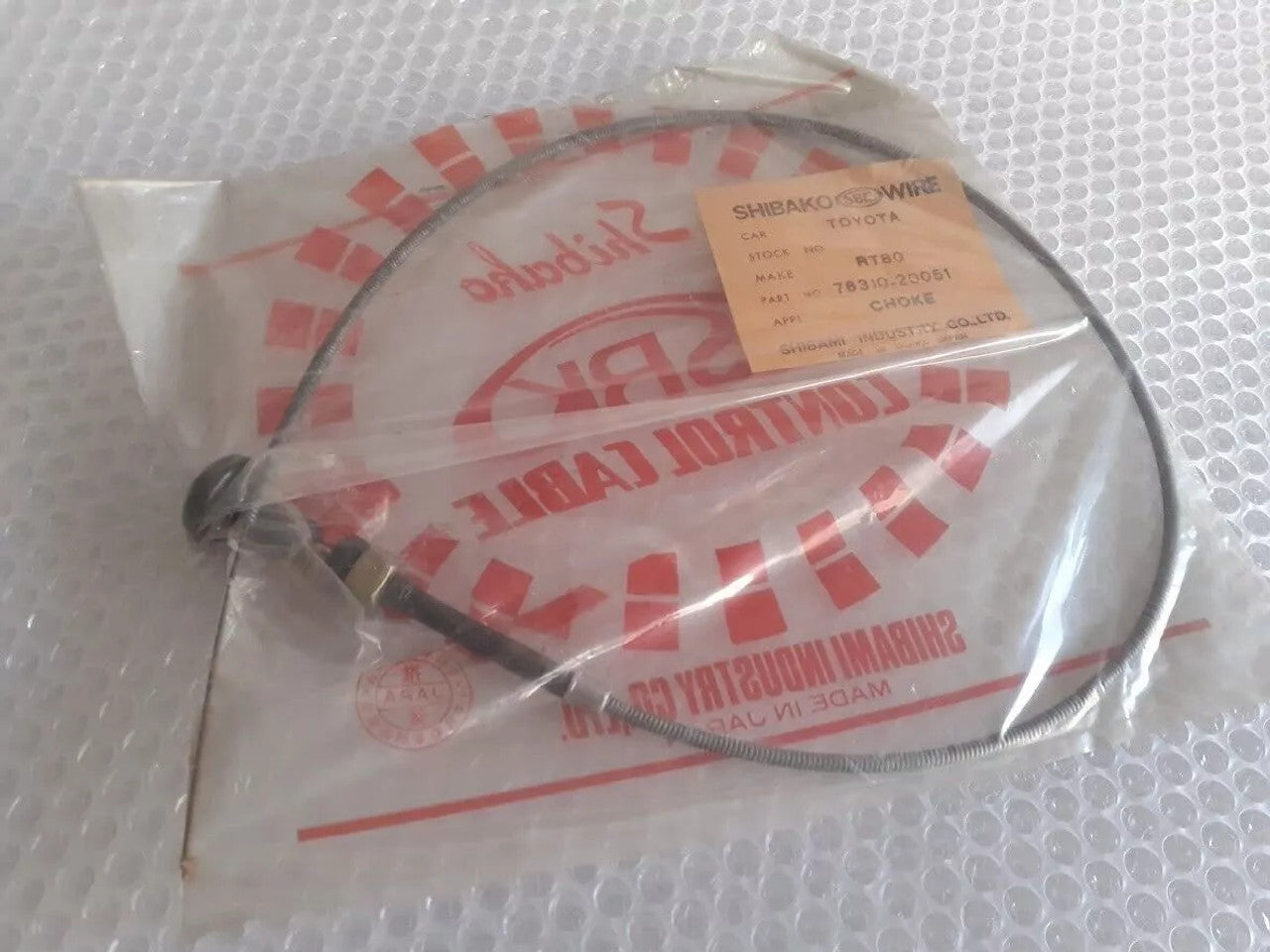 Choke Cable fits Toyota Corona RT80 78310-20051 View Front
