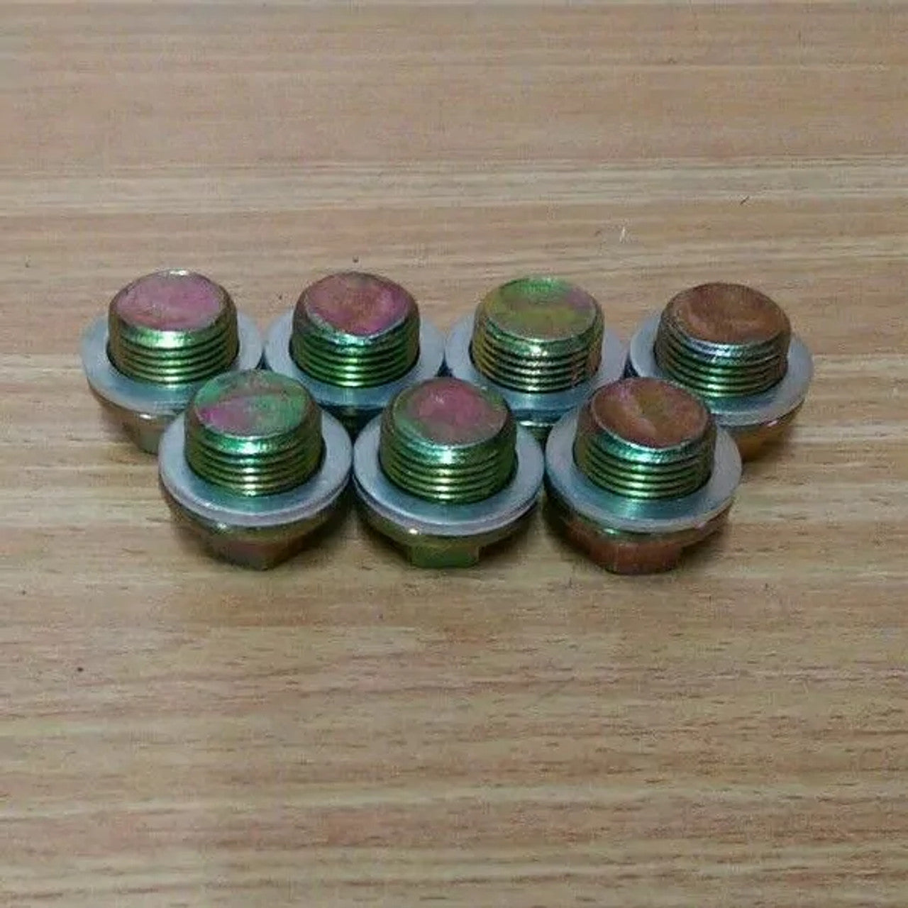 7x Oil Pan Sump Drain Plug Bolt with Gasket Washer M20 X 1.5 Tray Drain Bolt 8070-20010 View Front