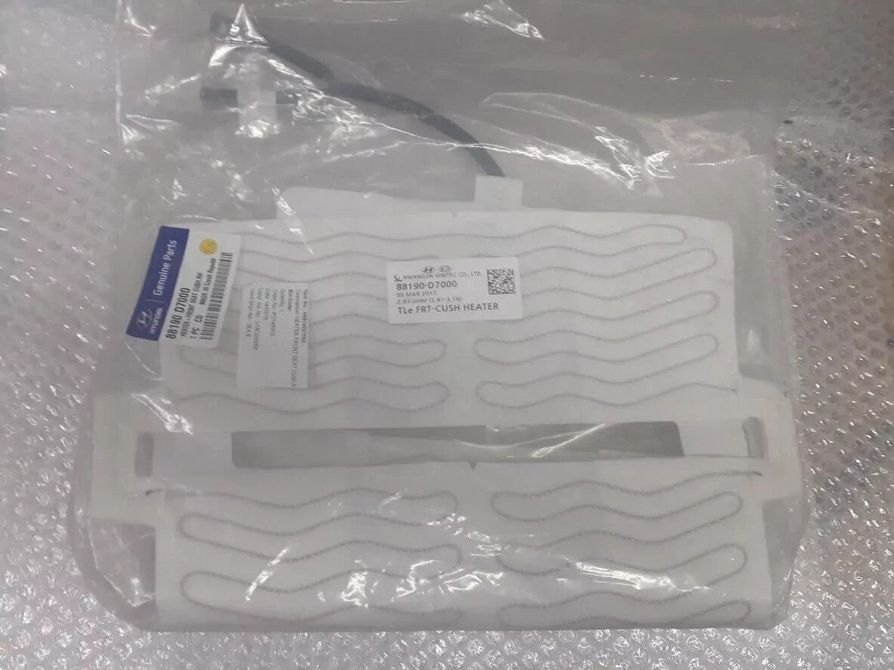 Front Seat Heater Mat fits Hyundai Tucson 88190D7000 Genuine View Front