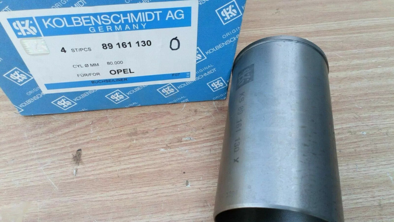 4x Liner Cylinder Sleeve fits Opel Vauxhall Bedford 16D 16DA engines 80mm 89161130 View Rear