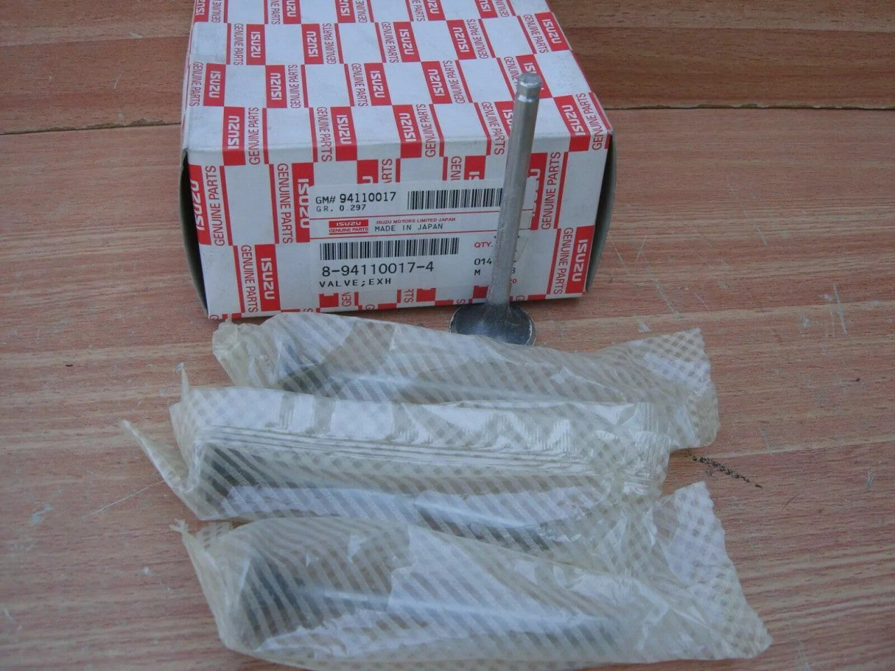 4x Exhaust Valves fits Isuzu Gemini 4EC1 Opel Vauxhall Corsa A B 15D X15D 8941100174 View Front