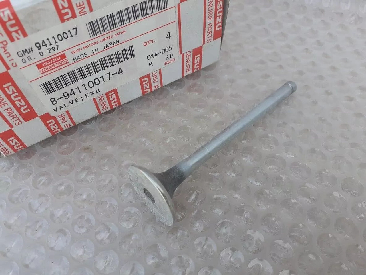 4x Exhaust Valves fits Isuzu Gemini 4EC1 Opel Vauxhall Corsa A B 15D X15D 8941100174 View Rear