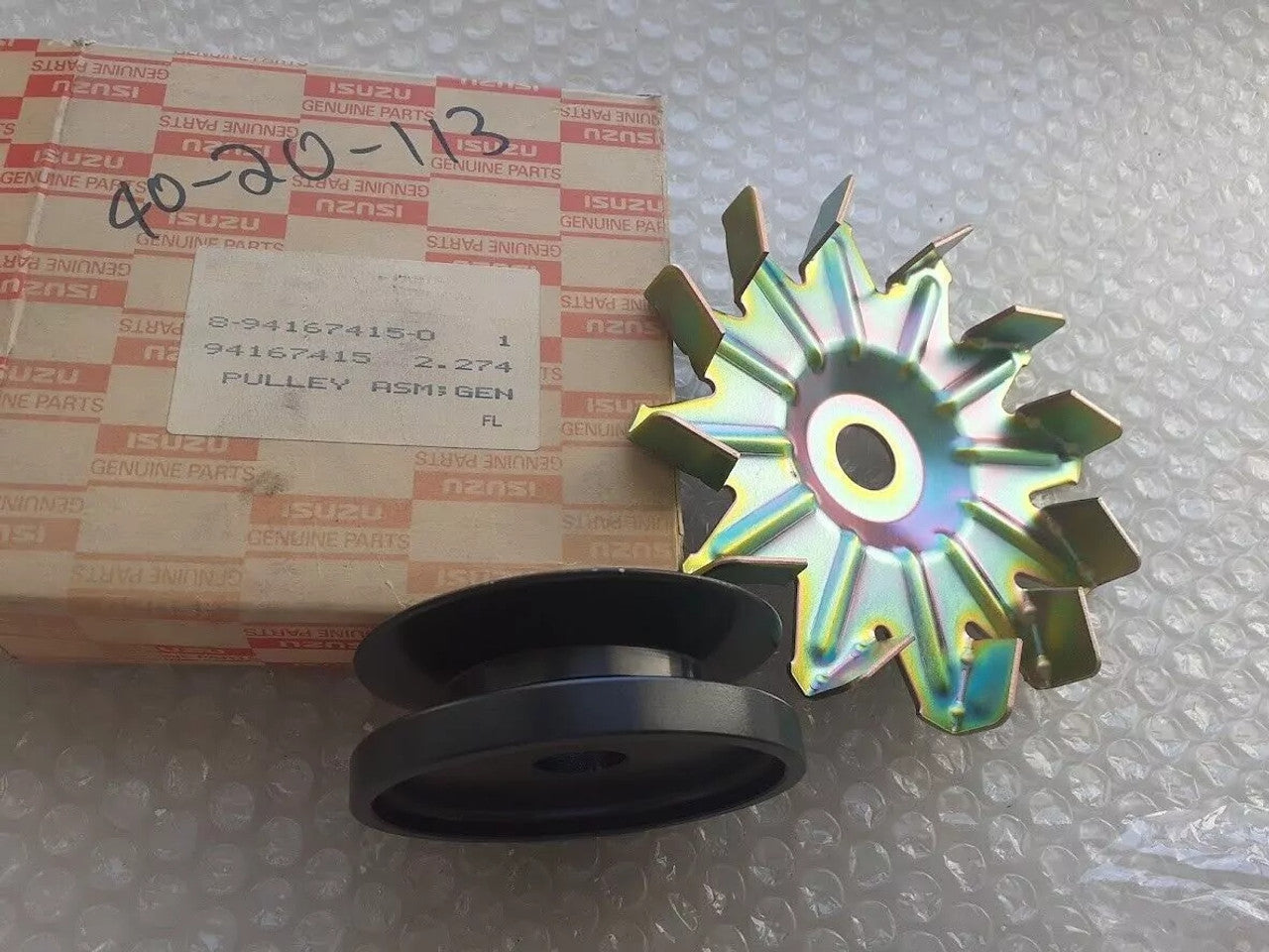 Alternator Pulley & Fan fits Isuzu Pickup Chevrolet LUV Opel Campo 4JA1 4JA1T 8941674150 View Rear