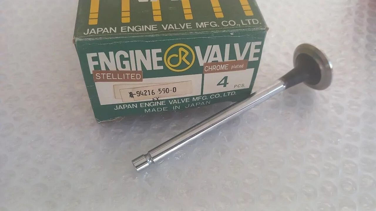 4x Exhaust Valves fits Isuzu 4FB1 4FC1 4FD1 engines 8942165900 View Front