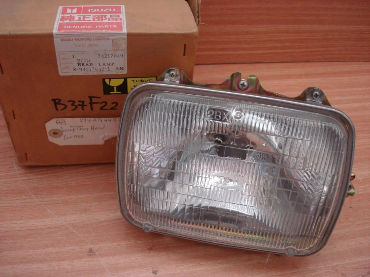 Headlight Rectangular fits Isuzu Pickup Bedford Faster KB Chevrolet LUV Genuine 8942176491 View Front
