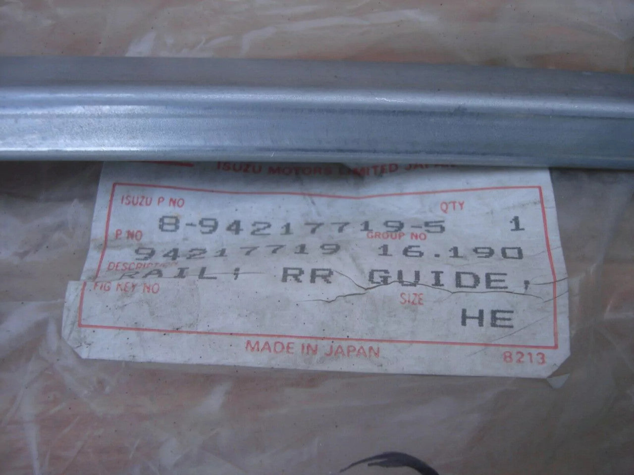 Window Glass Run Rail Right fits Isuzu Pickup KB 1981- 8942177195 Genuine View Right