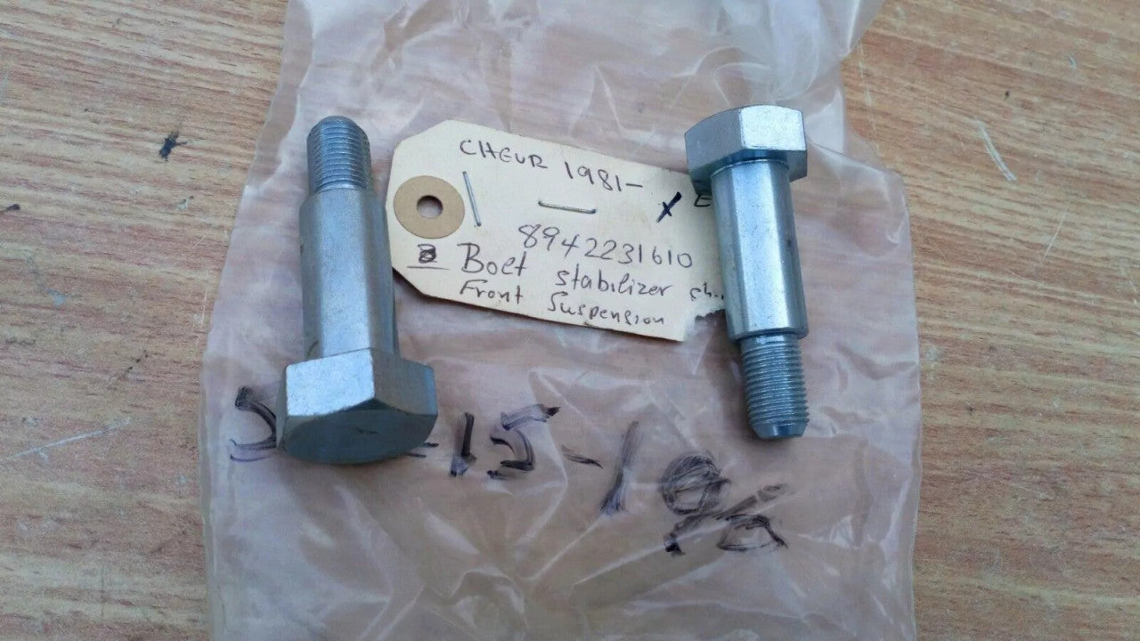 2x Sway Bar Stabilizer Bracket Bolts fits Isuzu Pickup KB26 8942231610 Genuine View Front