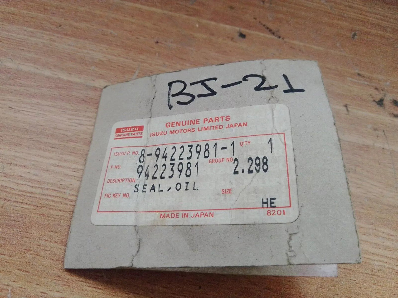 Alternator Rear Cover Seal fits Isuzu Pickup TF Chevrolet LUV 8942239811 Genuine View Rear