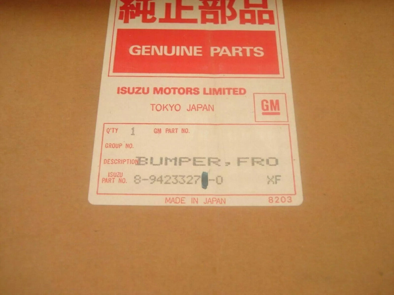 Bumper End Cap Front Left fits Isuzu KB Pickup Chevrolet LUV 8942332740 Genuine View Right