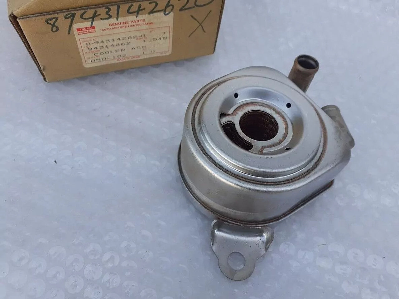 Oil Cooler fits Opel Vauxhall Corsa A B Kadett Isuzu 4EC1 94314262 Genuine 8943142620 View Rear