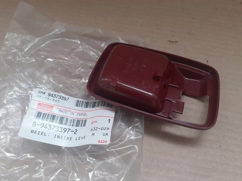 Interior Door Handle Bezel Left fits Isuzu Pickup TF Chevrolet LUV Genuine 8943733972 View Rear