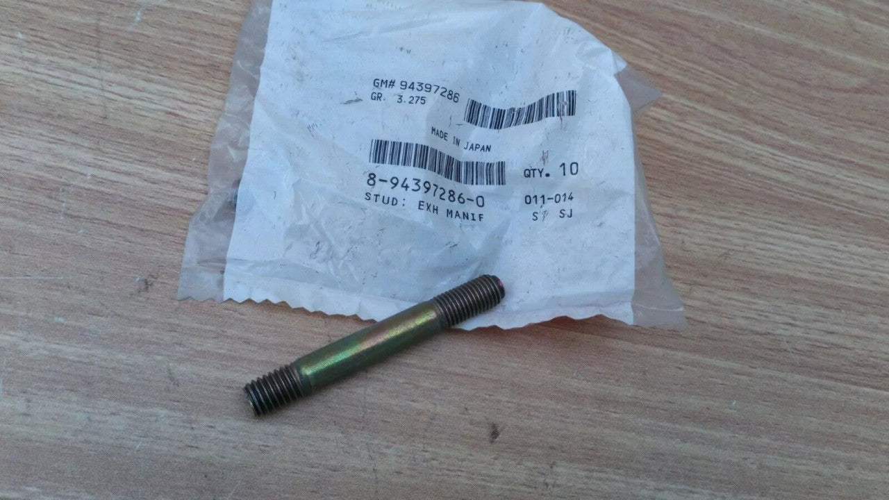 2x Exhaust Manifold Studs fits Isuzu Bus Truck 8943972860 Genuine View Front