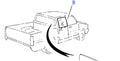 Door Window Rear Left fits Isuzu Pickup TF Chevrolet LUV Opel Campo 8944498661 View Front
