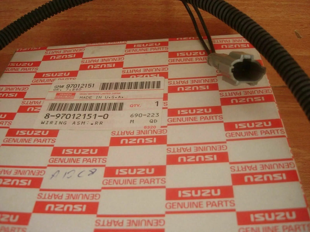 Number Plate Lights Wiring Rear fits Isuzu TFS TFR Pickup Chevrolet LUV Opel 8970121510 View Rear