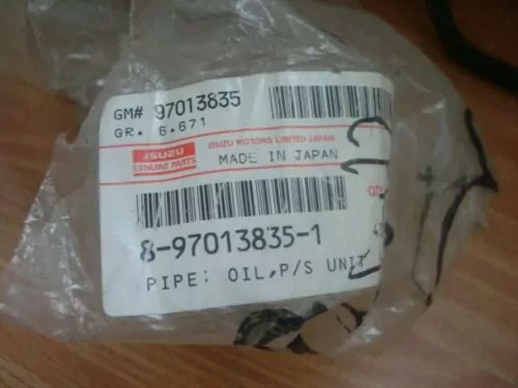 Power Steering Pipe fits Isuzu Pickup TF Chevrolet Opel C223 4JA1 4JB1 Genuine 8970138351 View Rear