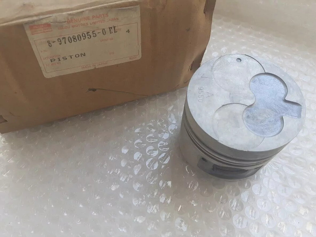 4x Piston fits Opel Vauxhall Corsa B Tigra A 15D X15D 97080955 Genuine 8970809550 View Front