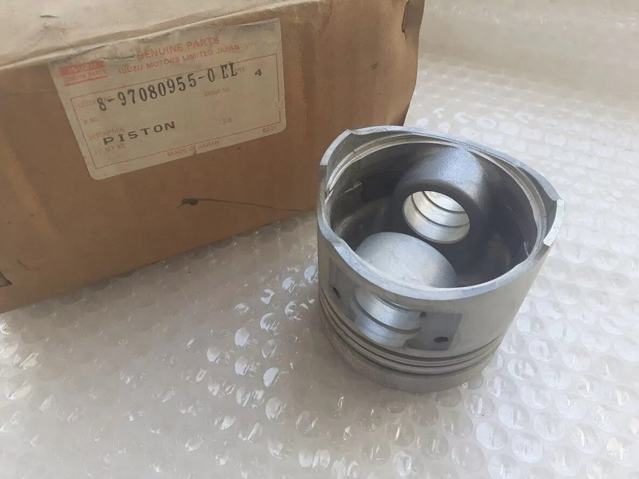 4x Piston fits Opel Vauxhall Corsa B Tigra A 15D X15D 97080955 Genuine 8970809550 View Rear