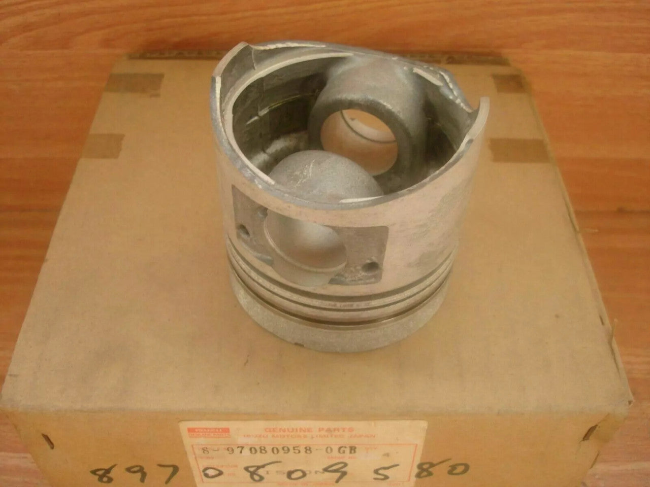 4x Pistons fits Isuzu 4EC1 Opel Corsa A B Vauxhall Nova 15D STD Genuine 8970809580 View Rear